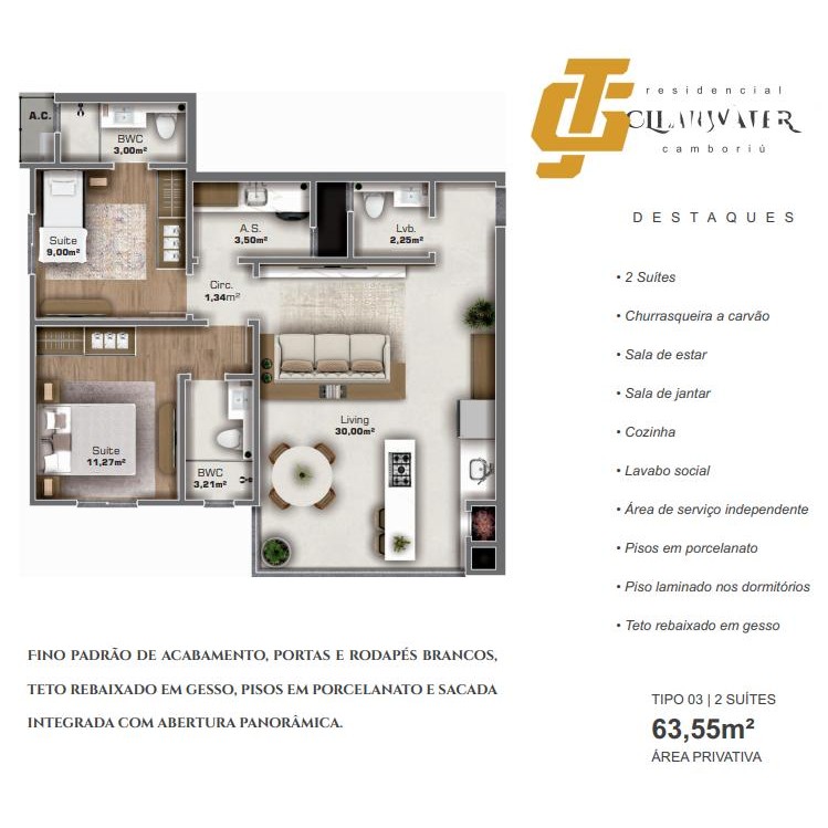 Apartamento à venda com 2 quartos, 70m² - Foto 14