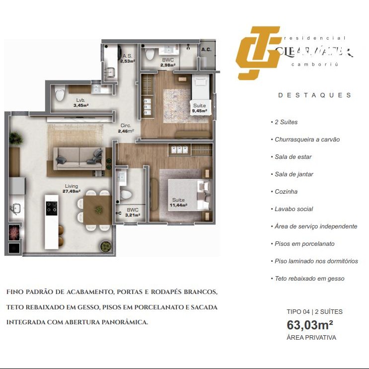 Apartamento à venda com 2 quartos, 70m² - Foto 15