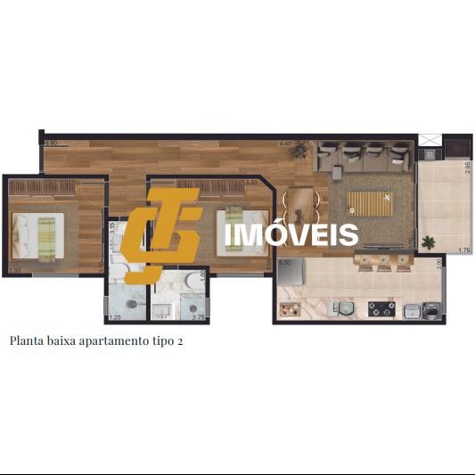 Apartamento à venda com 2 quartos, 61m² - Foto 4