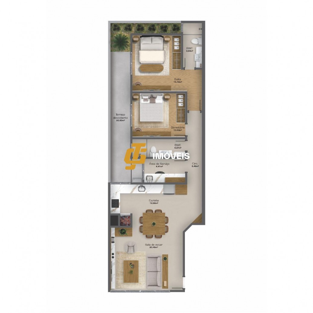 Apartamento à venda com 2 quartos, 90m² - Foto 3