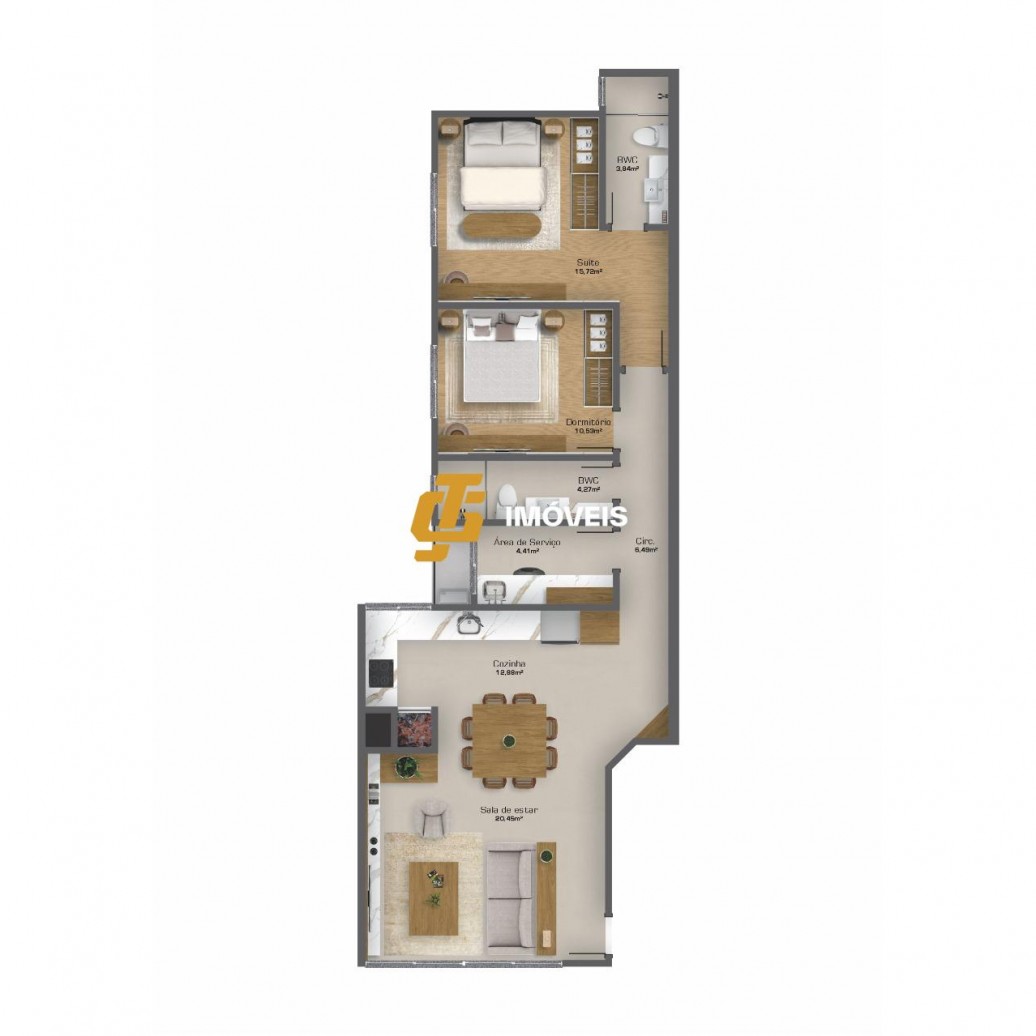 Apartamento à venda com 2 quartos, 90m² - Foto 4